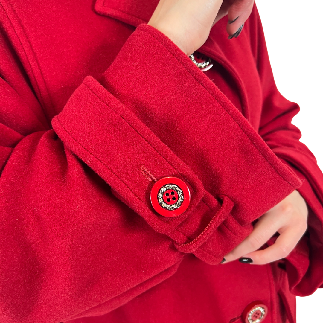 VALENTINO Cappotto lungo rosso vintage