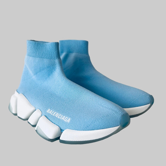 BALENCIAGA Scarpe sneakers Speed 2.0 azzurre