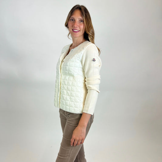 MONCLER  Giacca in maglia con piuminofrontale