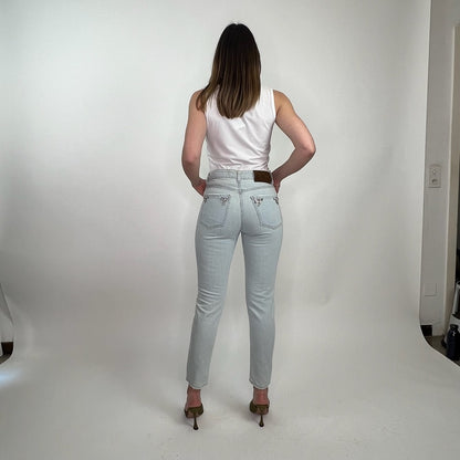 BLUMARINE Jeans azzurro chiaro con dettaglo gioiello