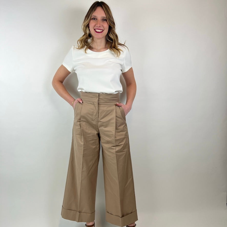 'S MAX MARA Completo safari beige giacca e pantaloni