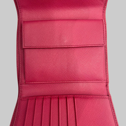 PRADA Portafoglio in pelle saffiano ibisco