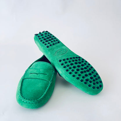 TOD’S Mocassini gommini verde prato