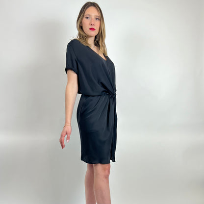 CARVEN Abito nero con arricciatura
