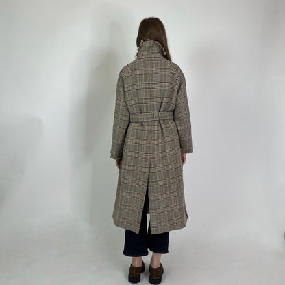 KASSL EDITION Cappotto prince de galles beige e marrone