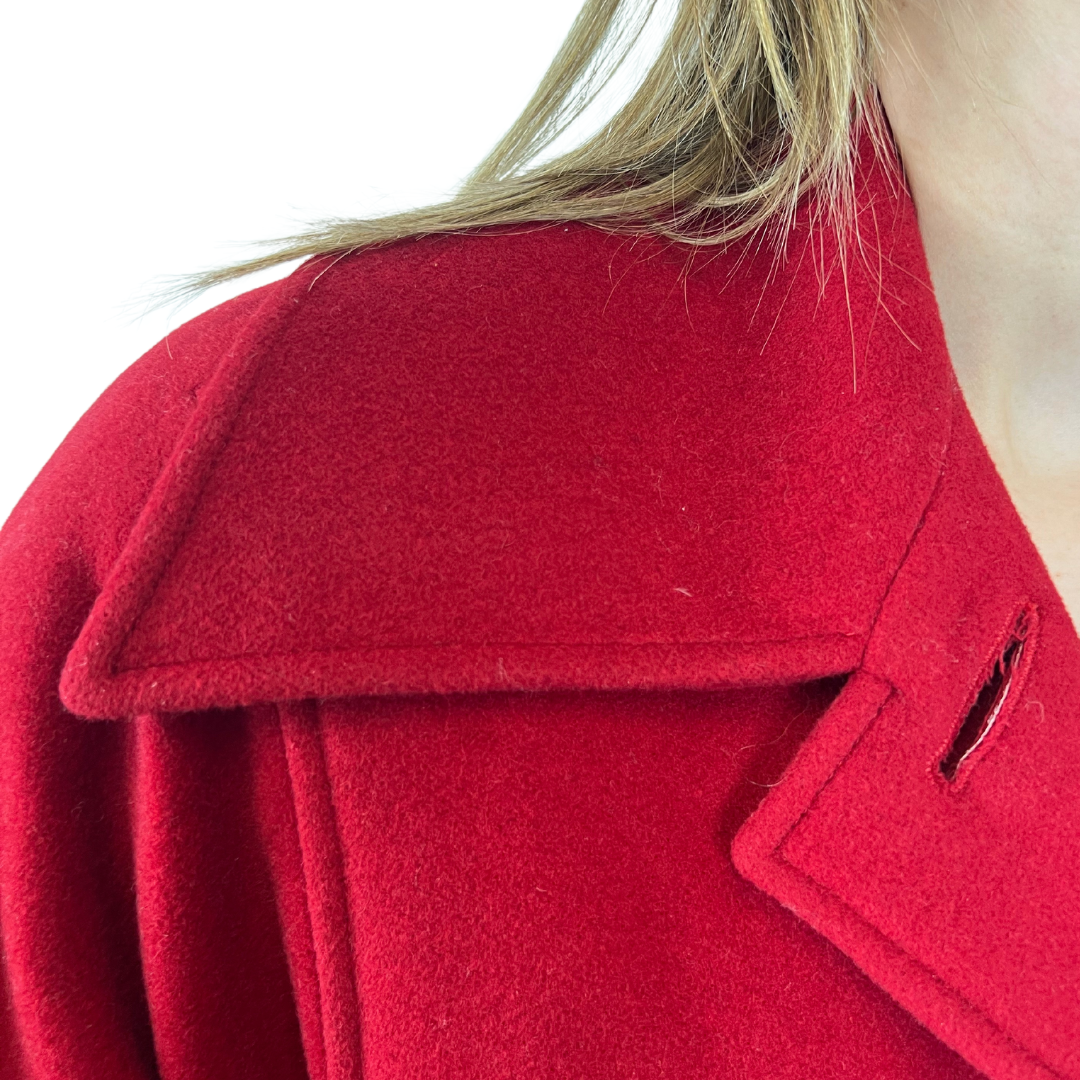 VALENTINO Cappotto lungo rosso vintage