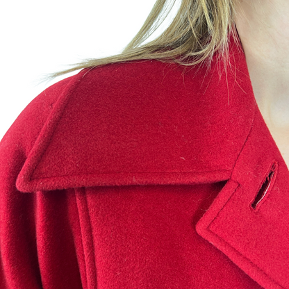 VALENTINO Cappotto lungo rosso vintage