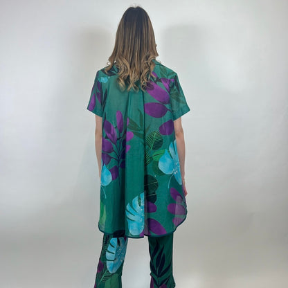 F.R.S. FOR RESTLESS SLEEPERS Completo verde stampa foglie