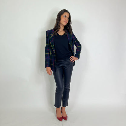 GIADA BENINCASA Giacca blazer scozzese blu