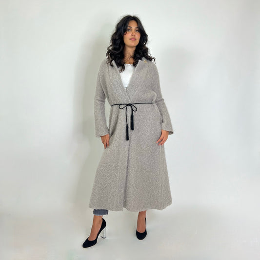 FORTE FORTE Cappotto lungo grigio tortora