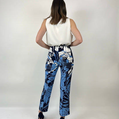 MIU MIU Pantaloni stampati azzurri