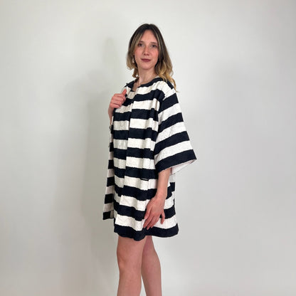 DOLCE & GABBANA Completo rigato bianco e nero damascato