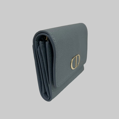 CHRISTIAN DIOR Portafoglio grigio dauphin con logo centrale