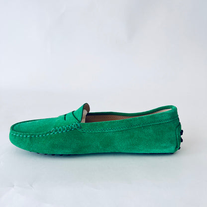 TOD’S Mocassini gommini verde prato
