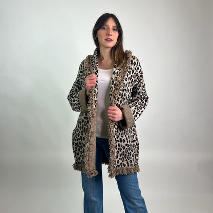 TONALI Cardigan lungo maculato