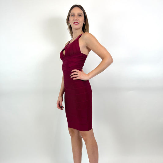 HERVE LEGER Abito tubino color ciligia