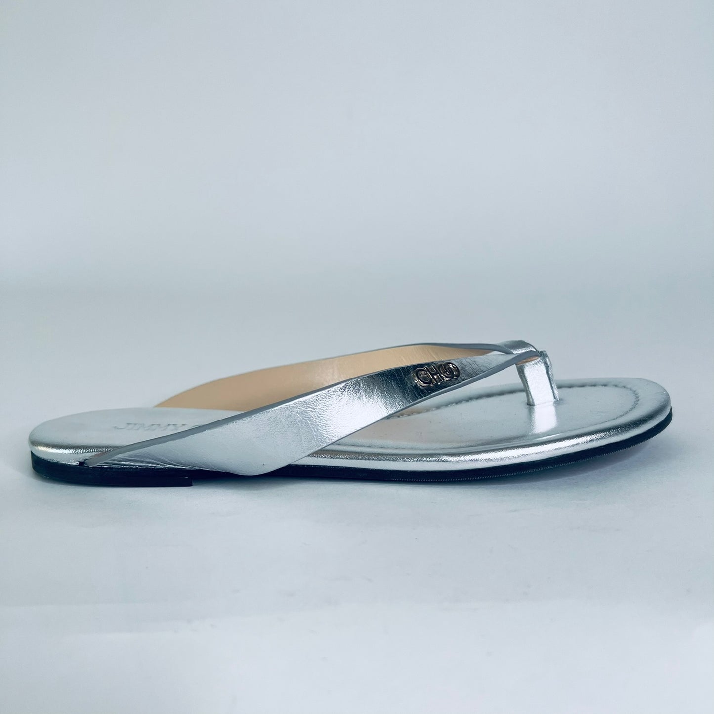 JIMMY CHOO Sandalo infradito argento