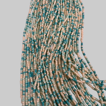 BIJOUX Collana multifili turchese e panna