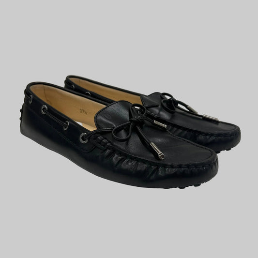 TOD'S Scarpe mocassini neri con gommini