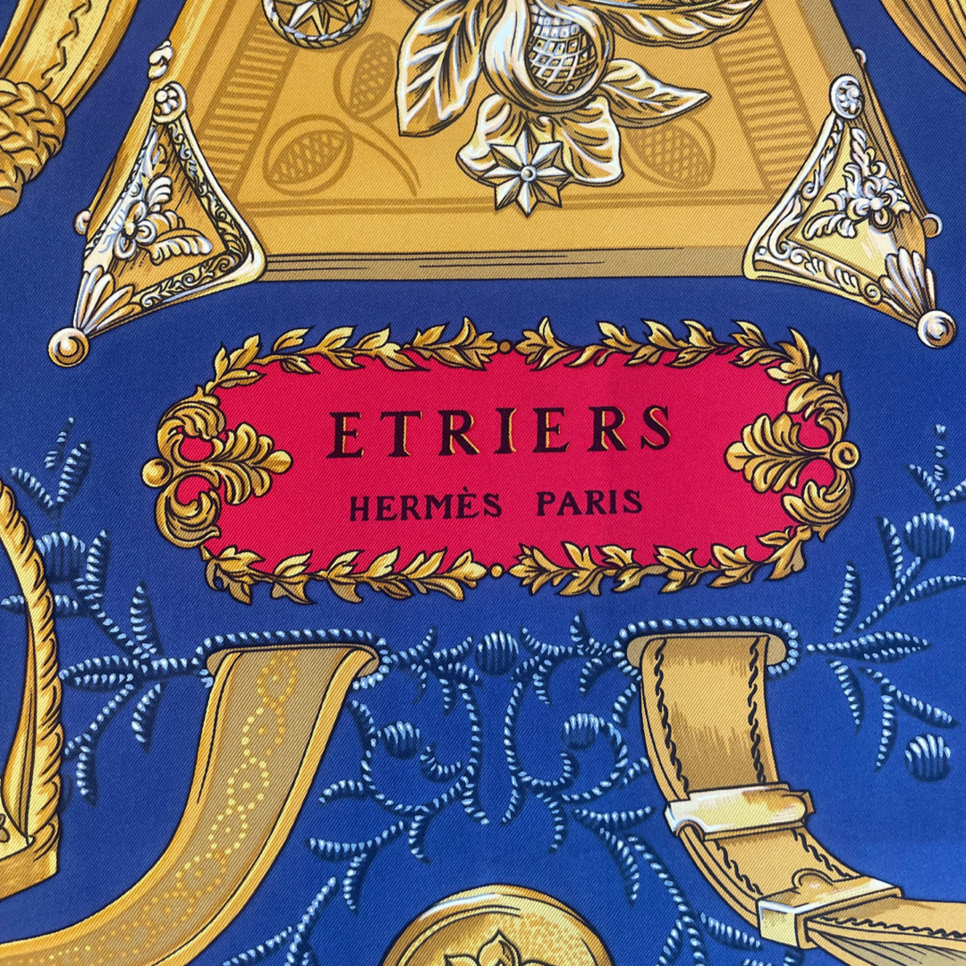 HERMES Foulard blu e rosso