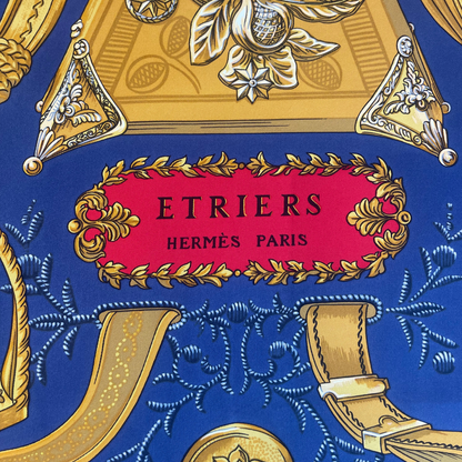 HERMES Foulard blu e rosso