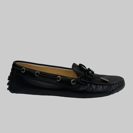 TOD'S Scarpe mocassini neri con gommini
