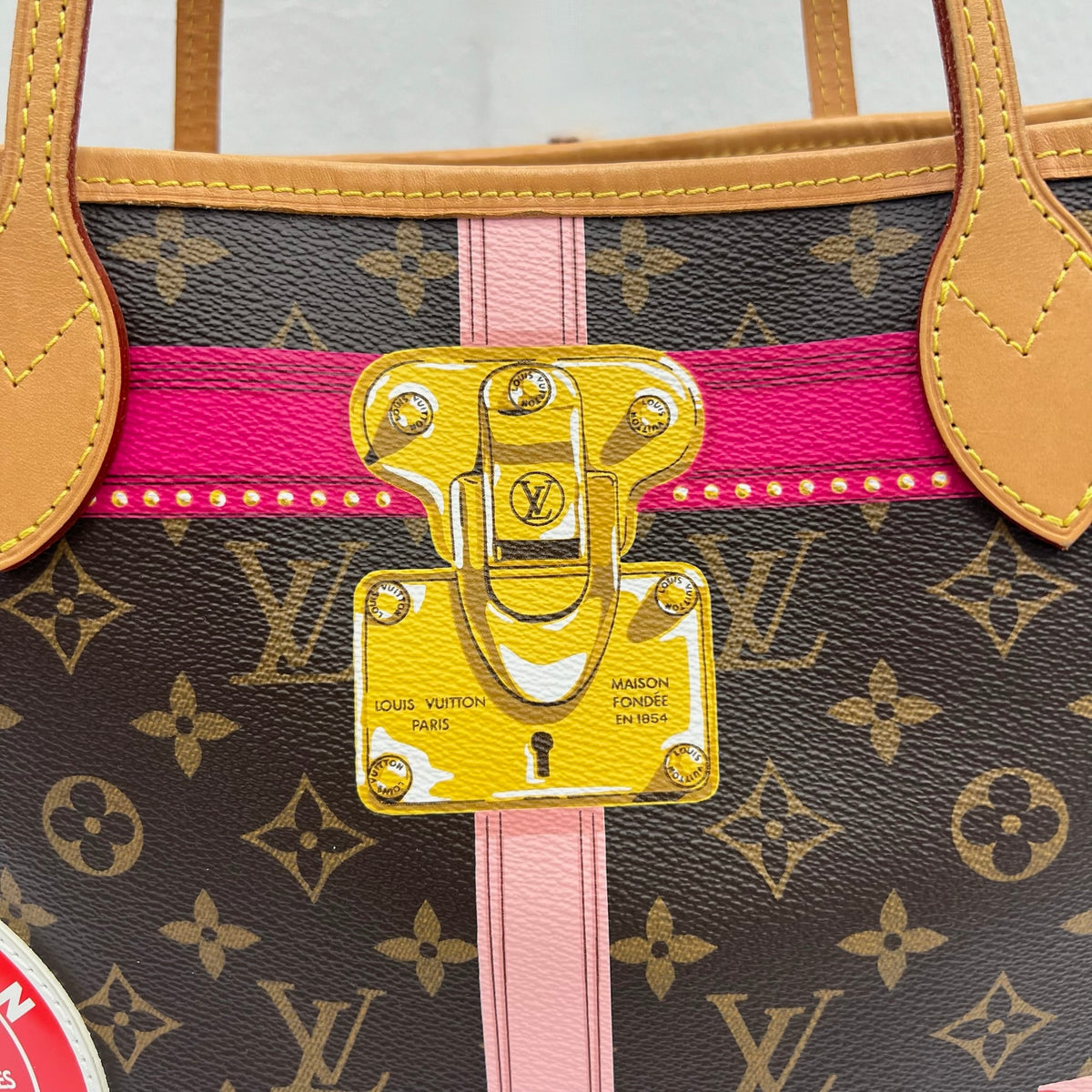 LOUIS VUITTON Borsa shopping Neverfull Trunks MM Limited Edition