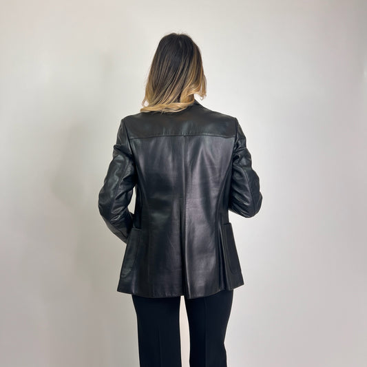 PRADA Blazer in pelle nera