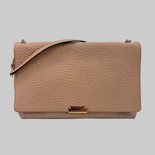 BURBERRY Borsa in pelle beige "Mildenhall"