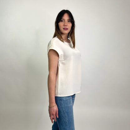 AGNONA Casacca in seta avorio