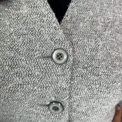 ARMANI COLLEZIONI Giacca in tessuto bouclé grigio perla