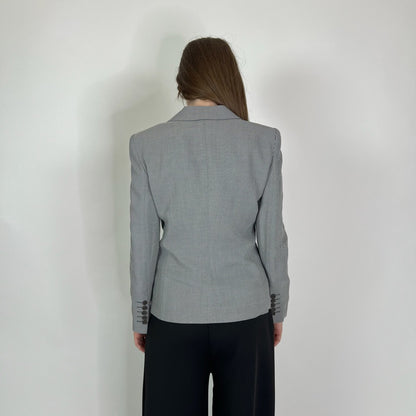 EMPORIO ARMANI Blazer rigato bianco nero