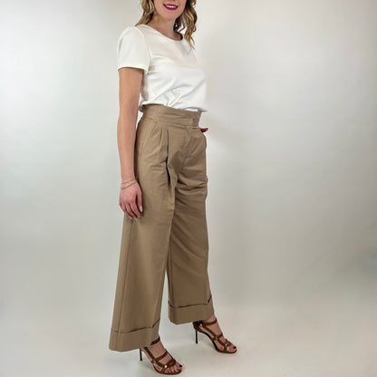 'S MAX MARA Completo safari beige giacca e pantaloni