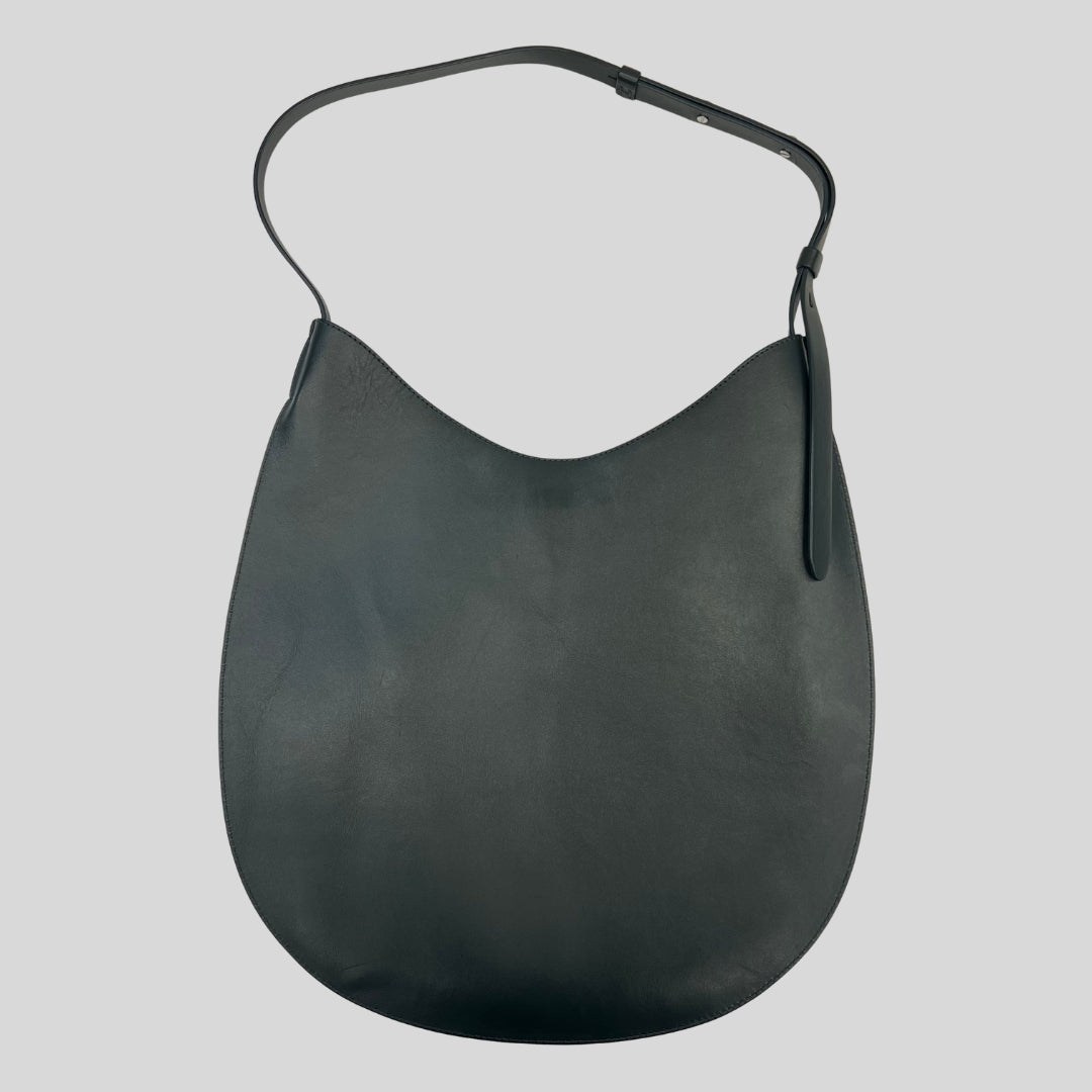 AESTHER EKME Borsa piatta in pelle color verdone