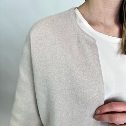 AGNONA Giacca in cashmere bianco rosato 