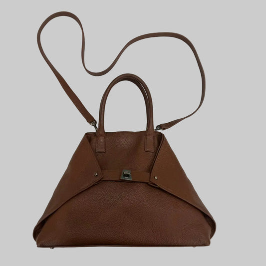 AKRIS Borsa AI in pelle martellata marrone