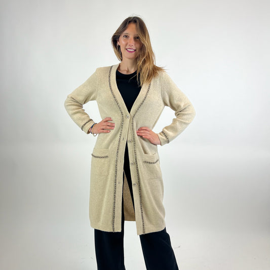 ALBINO MORETTI Cardigan in cashmere color tortora