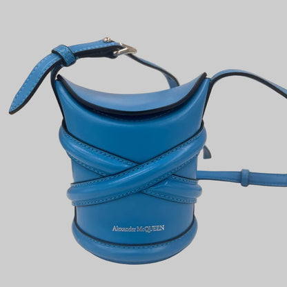 ALEXANDER MC QUEEN Borsa The Curve micro turchese