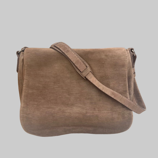 ALEXANDER WANG Borsa scamosciata tortora con borchie sul fondo