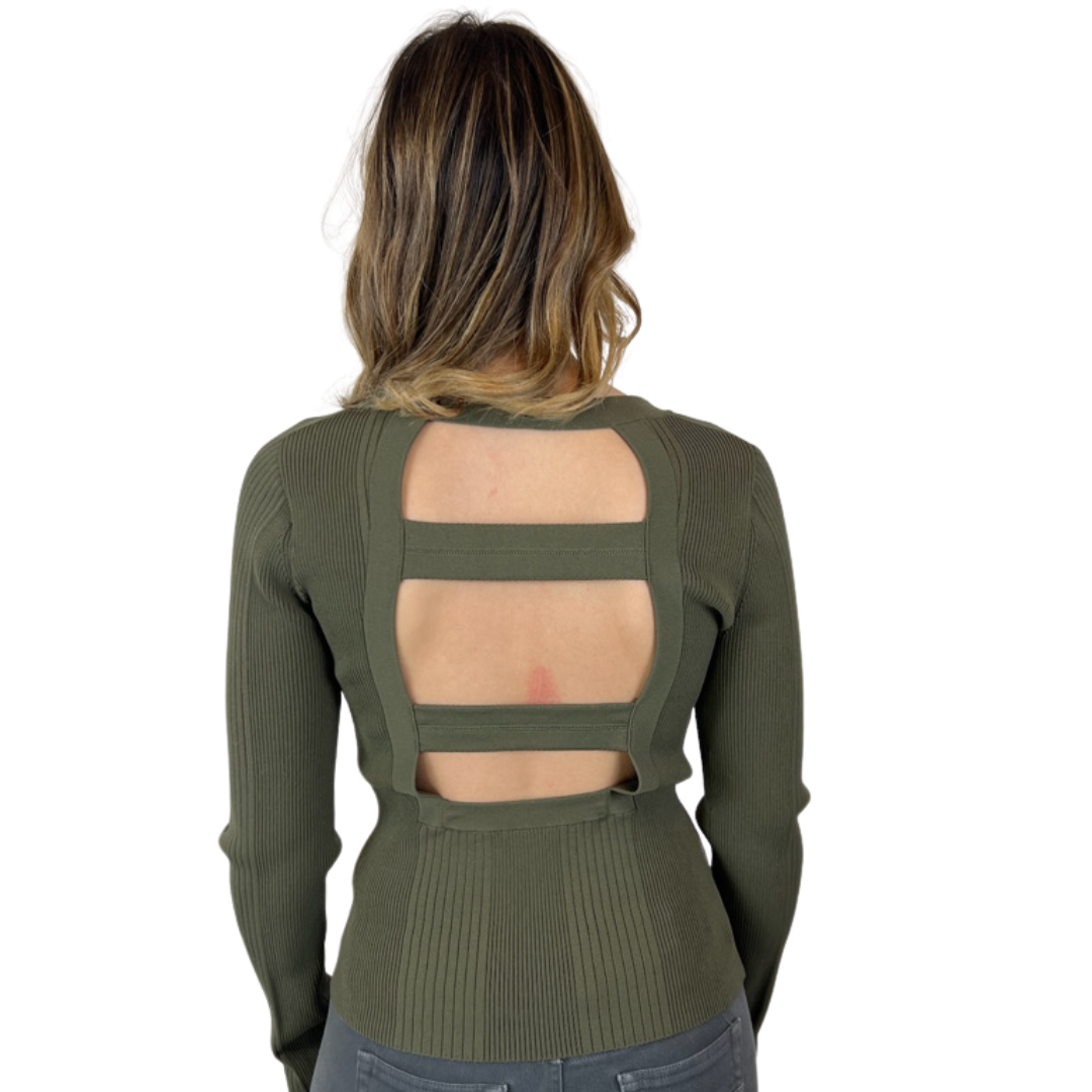 ALEXANDER WANG Maglia elasticizzata a coste