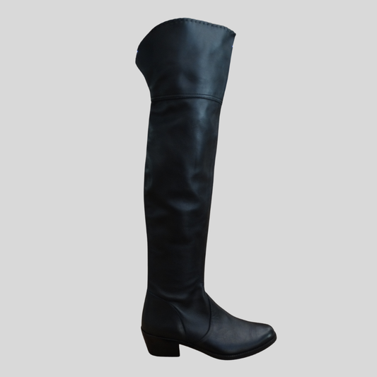 ANTONIO ARTIGIANO Forte dei Marmi Stivale gambale alto in pelle nera