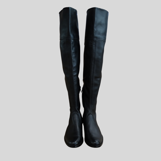 ANTONIO ARTIGIANO Forte dei Marmi Stivale gambale alto in pelle nera