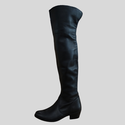 ANTONIO ARTIGIANO Forte dei Marmi Stivale gambale alto in pelle nera