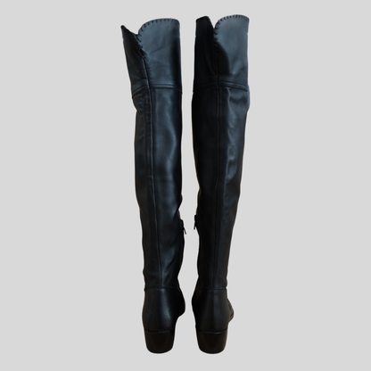 ANTONIO ARTIGIANO Forte dei Marmi Stivale gambale alto in pelle nera