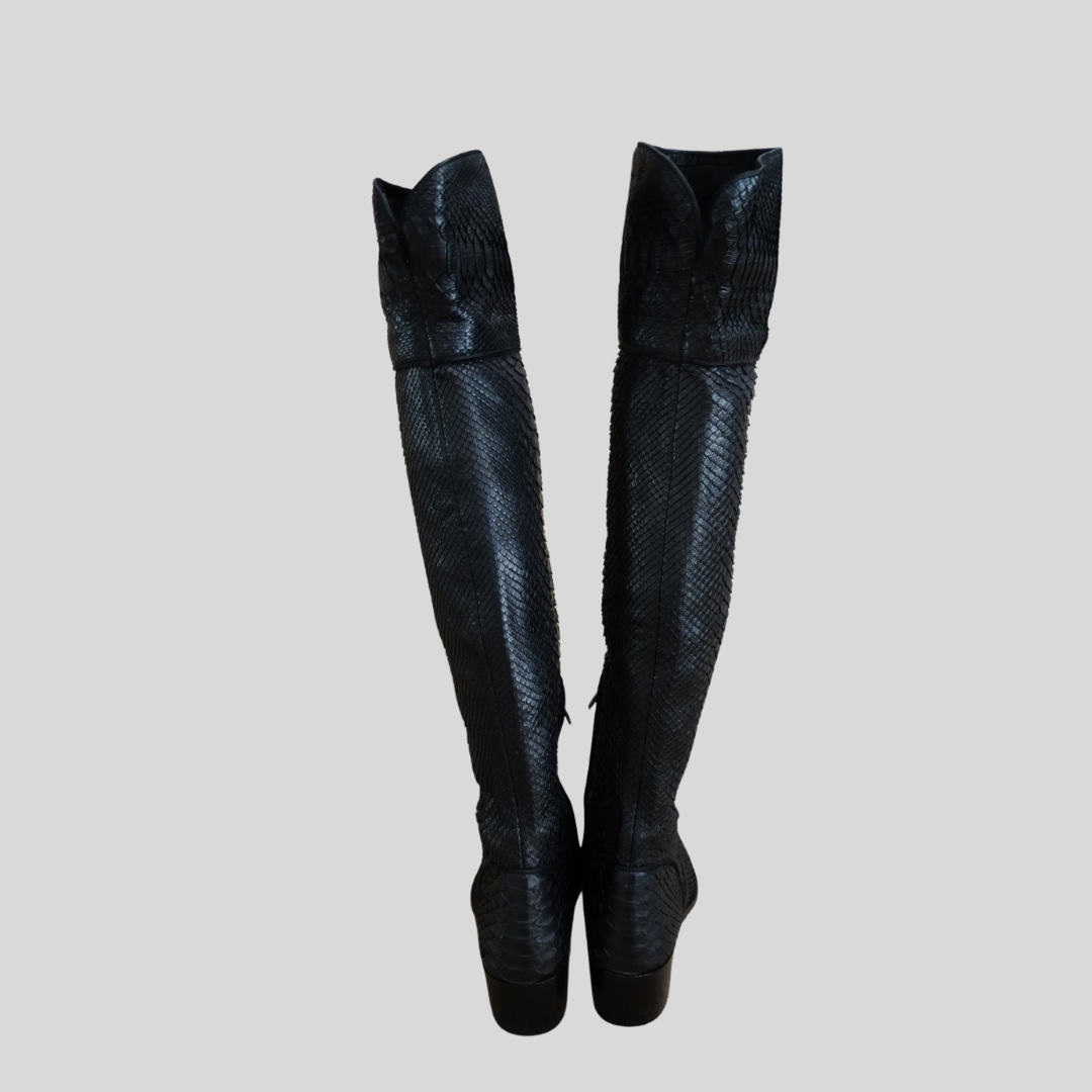 ANTONIO ARTIGIANO Forte dei Marmi Stivale gambale alto in pitone