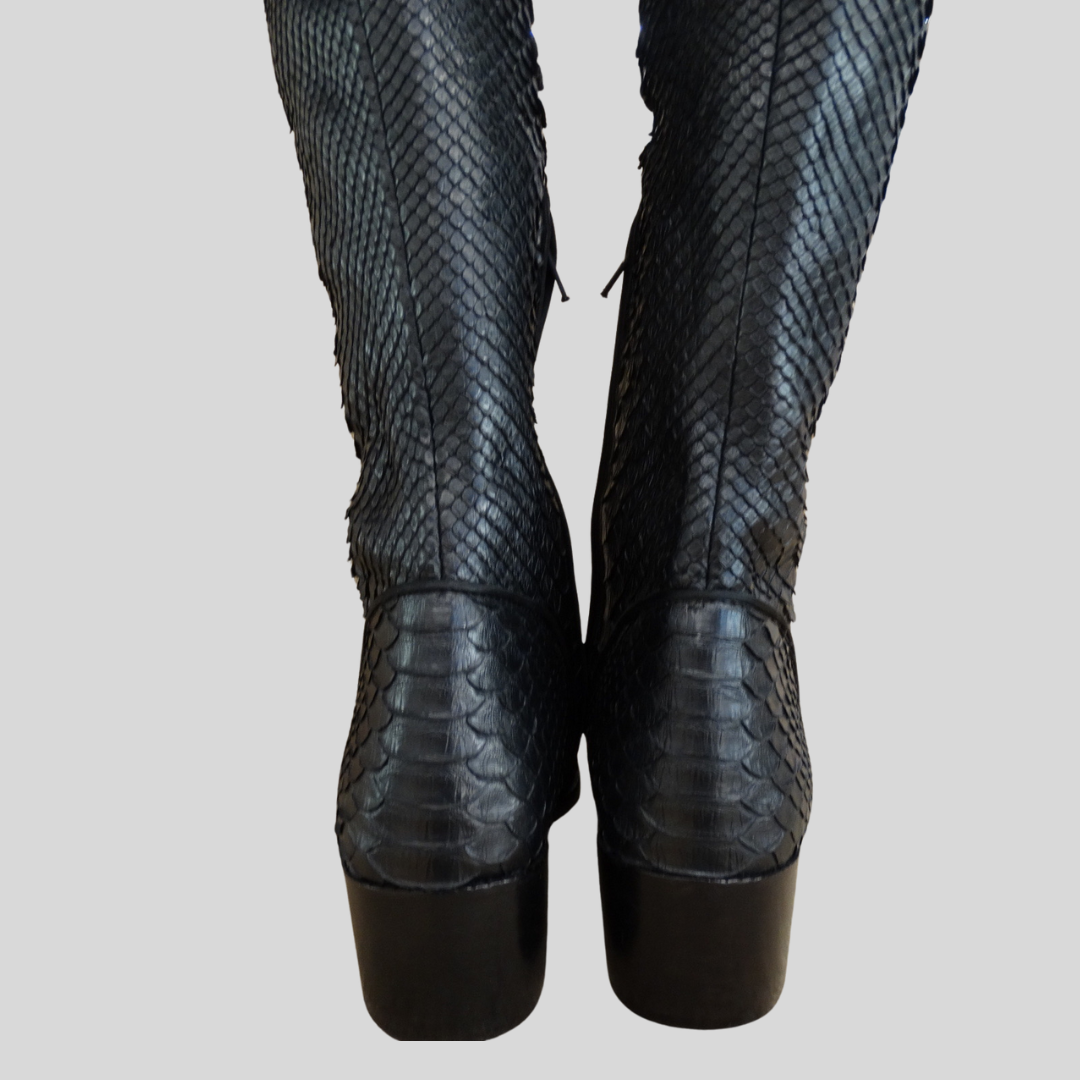 ANTONIO ARTIGIANO Forte dei Marmi Stivale gambale alto in pitone