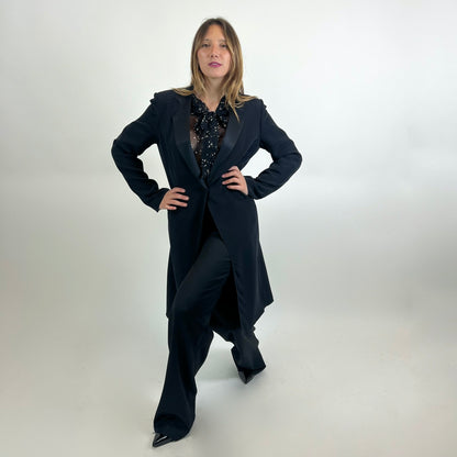 ARMANI COLLEZIONI Spolverino in seta nera