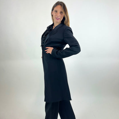 ARMANI COLLEZIONI Spolverino in seta nera