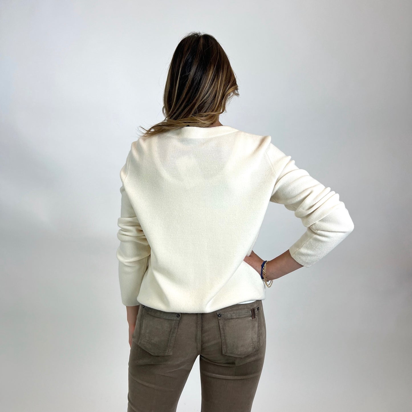MONCLER  Giacca in maglia con piuminofrontale