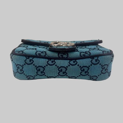 GUCCI Borsa Mini GG Marmont turchese